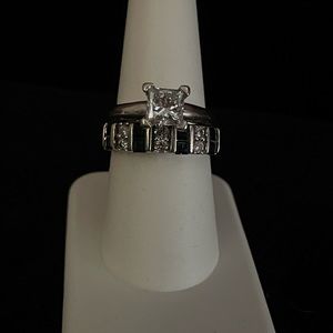 Beautiful Sapphire and Diamond Wedding Band and A 1.28 Carat Diamond Ring